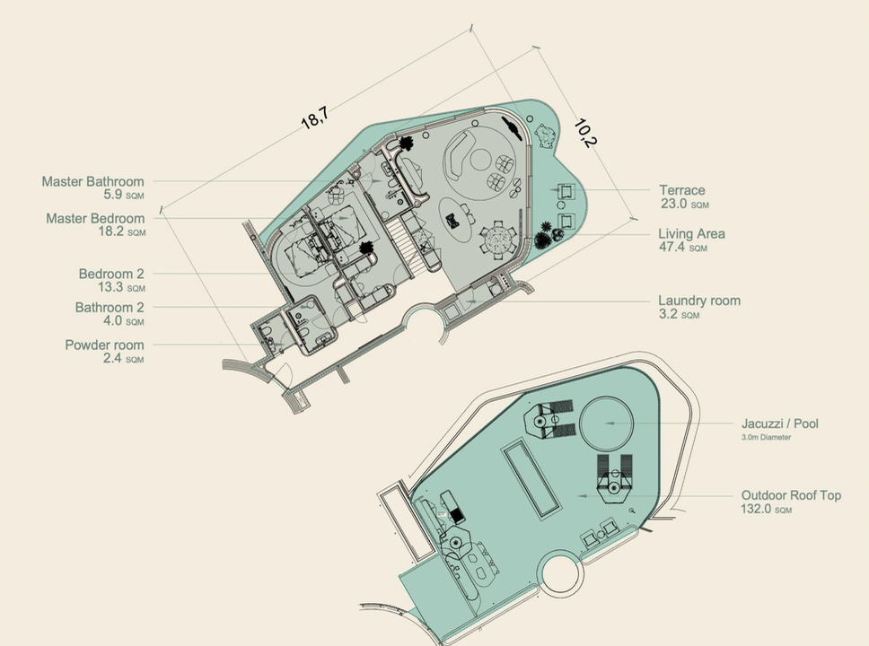 Villas for sale ibiza-- the 2 penthouse pacha residence 5